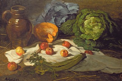 Still Life with Cabbages by Armand Desire Gautier